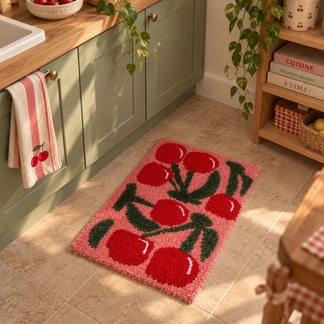 tapis cerises