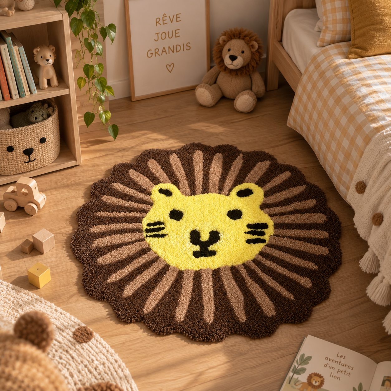 tapis lion pour enfants
